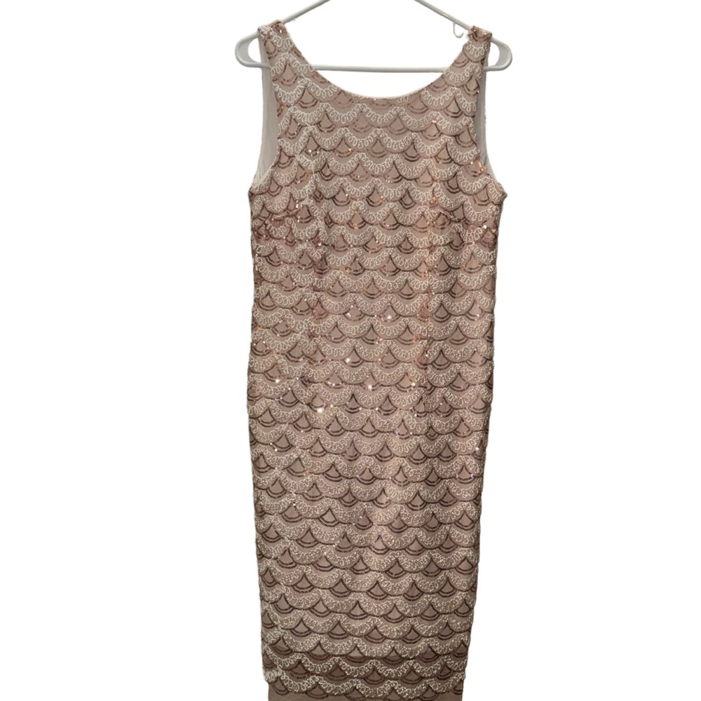 Studio One Pink Sequins Sleeveless Dress
